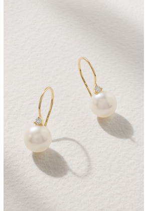 Mizuki - Sea Of Beauty 14-karat Gold, Pearl And Diamond Earrings - White - One size