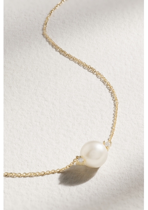 Mizuki - 14-karat Gold, Pearl And Diamond Necklace - One size
