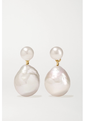 Mizuki - 14-karat Gold Pearl Earrings - One size
