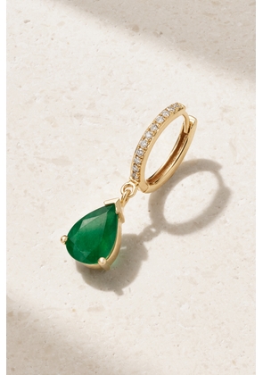 42 SUNS - 14-karat Gold Emerald And Laboratory-grown Diamond Single Earring - Green - One size