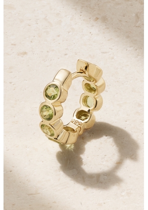 42 SUNS - Small 14-karat Gold Peridot Single Hoop Earring - Green - One size