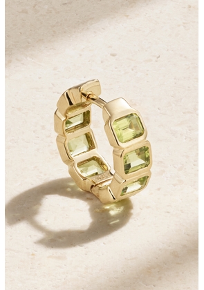 42 SUNS - 14-karat Gold Peridot Single Hoop Earring - Green - One size