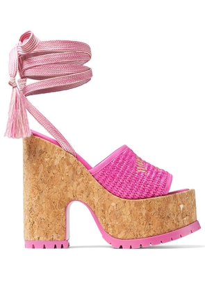 Jimmy Choo Gal 130mm wedge sandals - Pink
