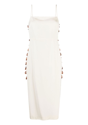 St. Agni link-detail midi dress - White