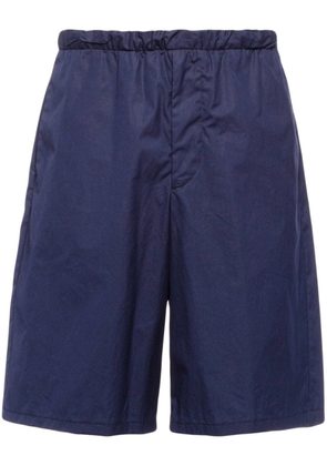 Prada triangle-logo cotton bermuda shorts - Blue