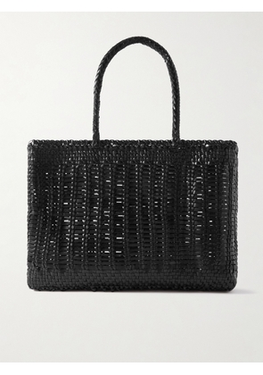 Dragon Diffusion - Bali Basket Woven Leather Tote - Black - One size