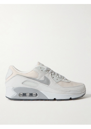 Nike - Air Max 90 Nbhd Rubber- And Suede-trimmed Leather And Mesh Sneakers - Gray - US5,US5.5,US6,US6.5,US7,US7.5,US8,US8.5,US9,US9.5,US10,US10.5,US11,US11.5