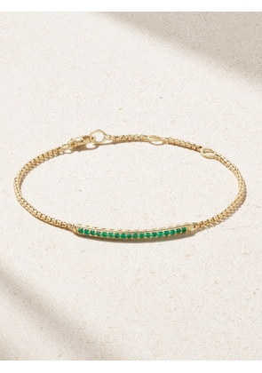 David Yurman - Petite Pavé 18-karat Gold Emerald Bracelet - L