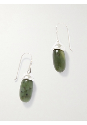 Sophie Buhai - Dripping Stone Silver And Jade Earrings - Green - One size