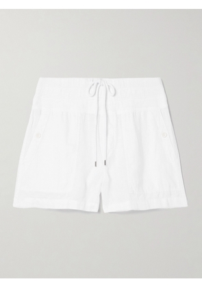James Perse - Cotton Jersey-trimmed Linen Shorts - White - 0,1,2,3,4