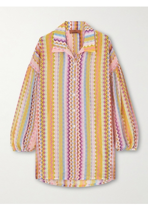Missoni - Mare Striped Cotton And Silk-blend Coverup - Multi - small,medium,large