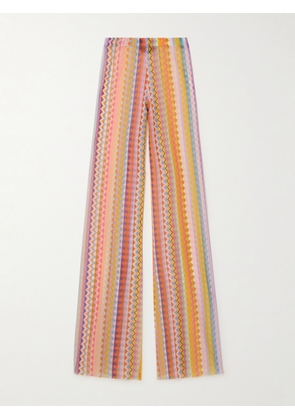 Missoni - Striped Printed Stretch-tulle Straight-leg Pants - Multi - IT36,IT38,IT40,IT42,IT44,IT46,IT48