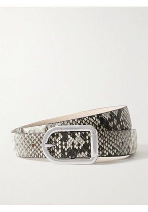 Déhanche - Snake-effect Leather Belt - Animal print - x small,small,medium,large,x large