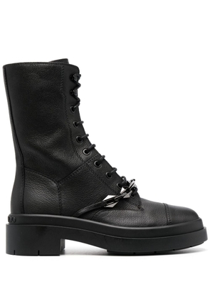 Jimmy Choo Nari grained-texture leather boots - Black