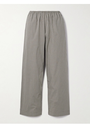 Deiji Studios - Ease Checked Cropped Organic Cotton-poplin Pants - Green - x small,small,medium,large,x large