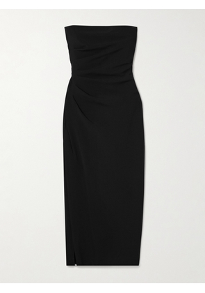 Proenza Schouler - Shira Draped Strapless Crepe Midi Dress - Black - US0,US2,US4,US6,US8,US10,US12,US14