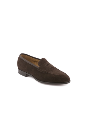 Edward Green Piccadilly Mocca Suede Penny Loafer
