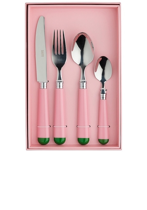 In The Roundhouse Pink Dipped 16 Piece Cutlery Set in Pink.