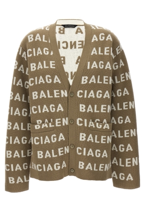 Balenciaga All-Over Logo Cardigan