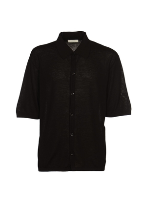 Lemaire Short-Sleeved Knit Buttoned Polo Shirt