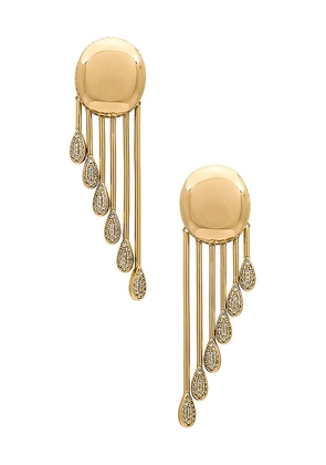 Lili Claspe Rosalie Fringe Earrings in Metallic Gold.