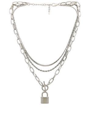petit moments Stronger Necklace in Metallic Silver.