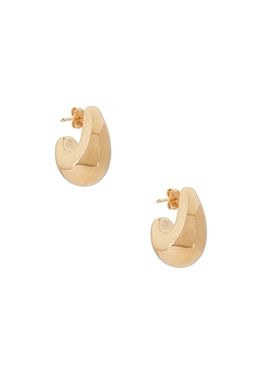 Jordan Road Jewelry Swoop Earrings in Metallic Gold.