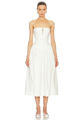 L'Academie by Marianna Thierry Midi Dress in Ivory. Size L, S, XL.