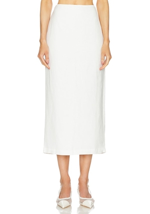 L'Academie by Marianna Leala Midi Skirt in Ivory. Size M, S, XL, XS, XXS.