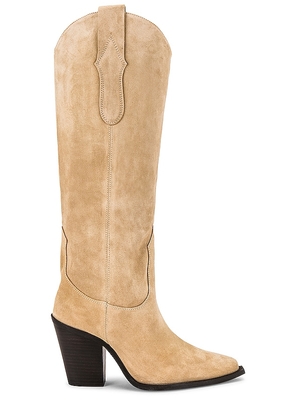 TORAL Ana Cowboy Boot in Tan. Size 41.