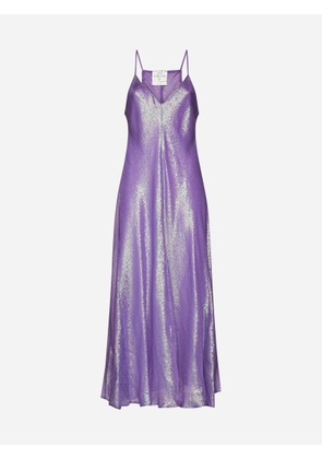 Forte_Forte Iris Lame Chiffon Silk Slip Dress