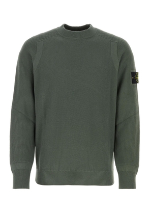 Stone Island Sage Green Cotton Sweater