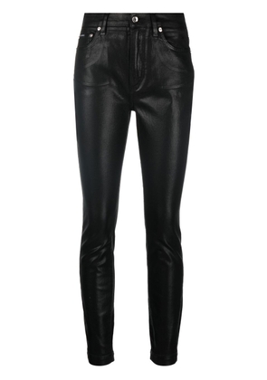 Dolce & Gabbana high-waisted coated jeans - Black