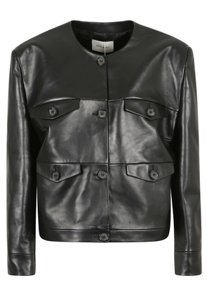 Magda Butrym 4 Pockets Buttoned Leather Jacket