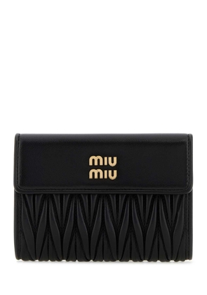 Miu Miu Black Nappa Leather Wallet