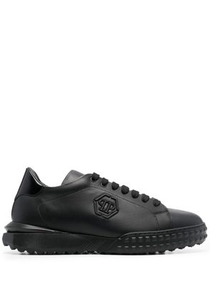 Philipp Plein low-top leather sneakers - Black