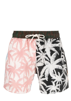 Palm Angels Palms patchwork swim shorts - Black
