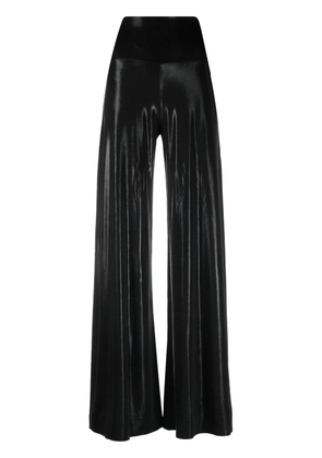 Norma Kamali high-waisted flared trousers - Black