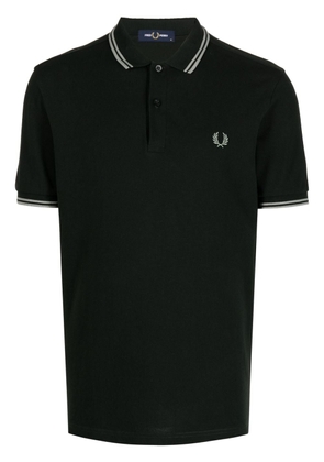 Fred Perry contrast-trim cotton polo shirt - Black