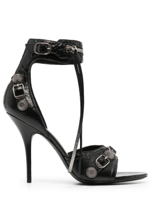 Balenciaga Cagole 110mm leather sandals - Black