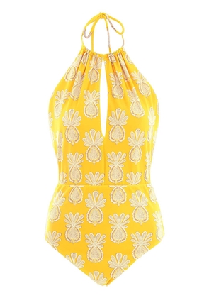 La DoubleJ Esther pineapple-print swimsuit - Yellow