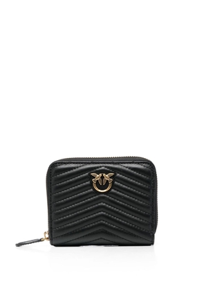 PINKO quilted leather purse - Black
