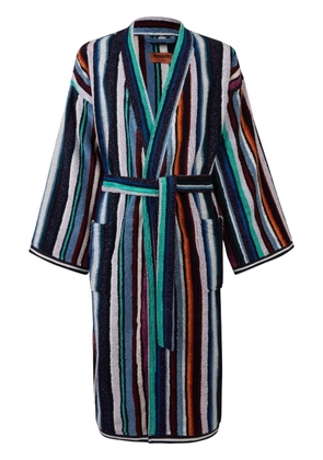 Missoni Home stripe-pattern cotton bathrobe - Multicolour