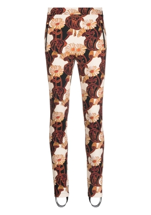 La DoubleJ stirrup floral print leggings - Neutrals