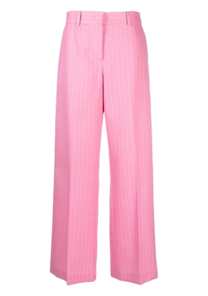 MSGM pinstripe-pattern wide-leg trousers - Pink