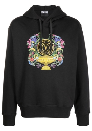 Versace Jeans Couture logo-print hoodie - Black