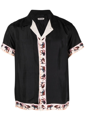 BODE Taureau silk shirt - Black