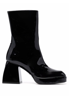 Nodaleto high-shine ankle boots - Black