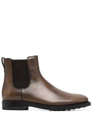 Tod's round toe chelsea boots - Brown