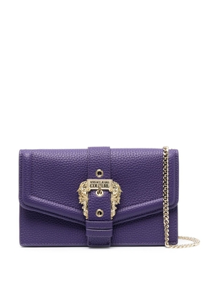 Versace Jeans Couture Couture1 logo-buckle clutch bag - Purple